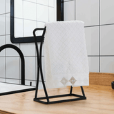 Porta Toalha Lavabo Black Aço Preto - Ela Decora